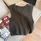 Solid Color Knitted Vest Women's New Sweater Vest     S5014