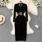 V-neck pleated stitching hip dress      S3905