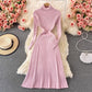 Paired with coat sweater skirt, women's knitted dress    S3929
