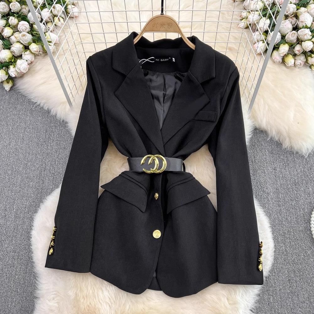 Fashion suit for women mid-length jacket two-piece  shorts      S4048