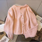 irregular sweater jacket for women winter new style elegant long-sleeved knitted cardigan    S4916