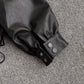 leather jacket women's retro big pocket short jacket     S4567