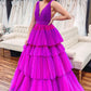 Tiered Tulle A-Line Prom Dress       S3656