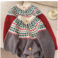 Christmas wear long-sleeved sweater jacket for women jacquard cardigan top     S4817