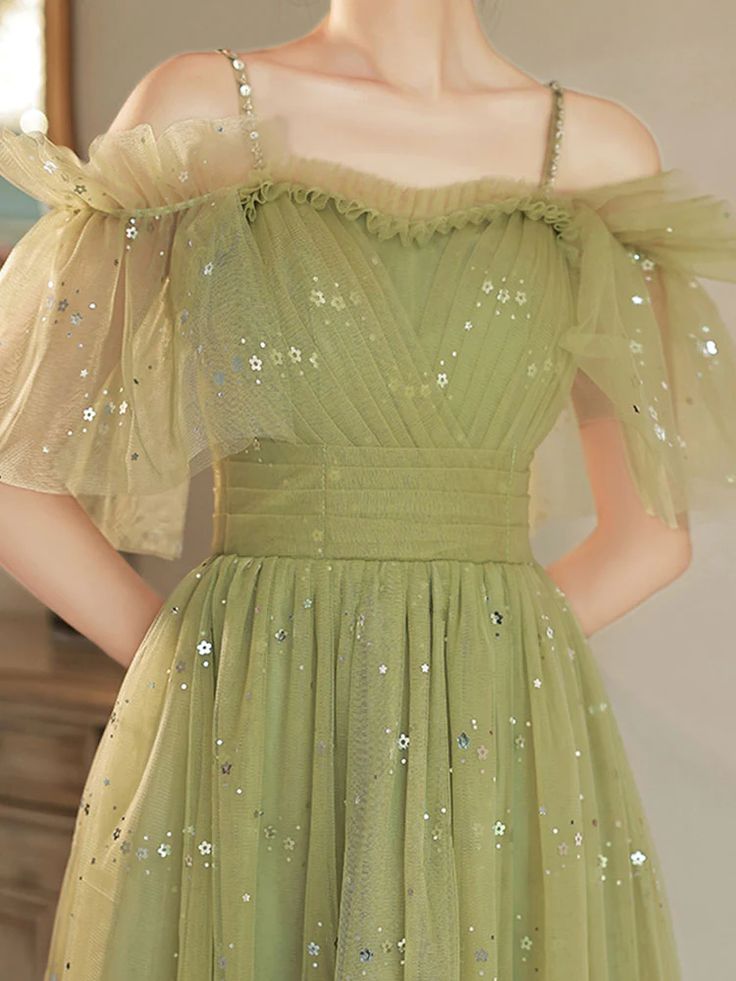 Light Green tulle Short Party Dress Homecoming Dress, Green Prom Dress      S3119