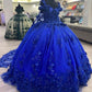 Royal Blue A-Line Ball Gown Long Prom Dresses, Blue Evening Dresses      S3354