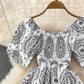 Square Neck Puff Short Sleeve A-line Puff Dress      S4448
