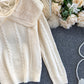Cute Lapel Sweater Long Sleeve Sweater      S4378