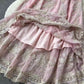 retro style dress for women lace embroidery square neck sweet princess dress     S4613