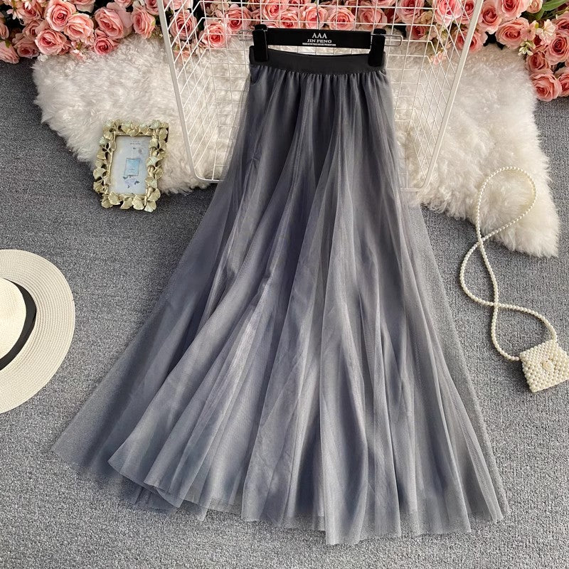 mesh skirt for women, A-line skirt    S3924