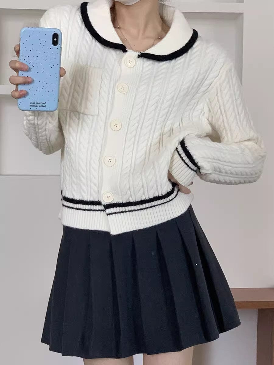 knitted cardigan sweater jacket     S4757