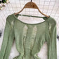 Sexy Round Neck Backless Long Sleeve Knitted Sweater Tops for Women      S4330
