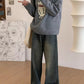 round neck cute cartoon embroidery design long-sleeved knitted sweater      S4683