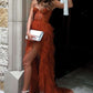 Asymmetrical Sweetheart Lace and Tulle Long Prom Dresses Formal Evening Dresses     S3327