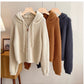 zipper sweater jacket for women new knitted cardigan trendy     S4835