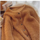round neck sweater jacket for women soft knitted cardigan     S4809