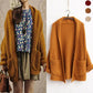 Mid-length Cardigan Sweater Sweater, Women's Thickened Sweater Coat  S4363