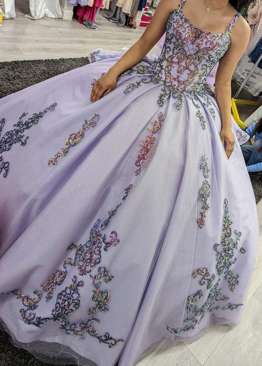 Light Purple Long Ball Gown Prom Formal Dresses     S3836