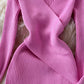 sexy deep V-neck knitted dress mid-length skirt       S3954