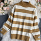 Simple Stripe Long Sleeve Sweater       S4381