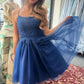 A-Line Straps Appliques Short Homecoming Dress      S3282