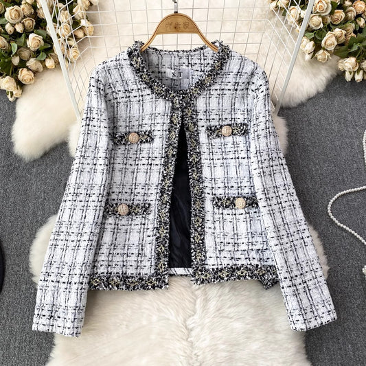 round neck short coat women's casual jacket top       S4167