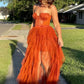 A-Line Sweetheart Lace and Tulle Prom Dresses Formal Evening Gowns        S3812