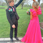 A-Line Long Hot Pink Prom Dresses       S3926