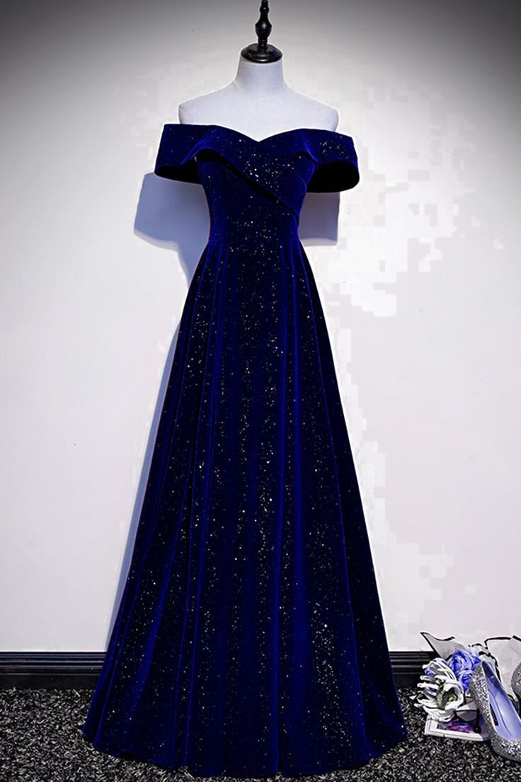 Royal Blue long prom dress,  formal dress     S2686