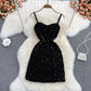 fashion mid-length sequined suit jacket two-piece sexy dress    S4022