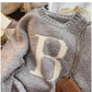 Simple embroidered round neck sweater for women       S4894