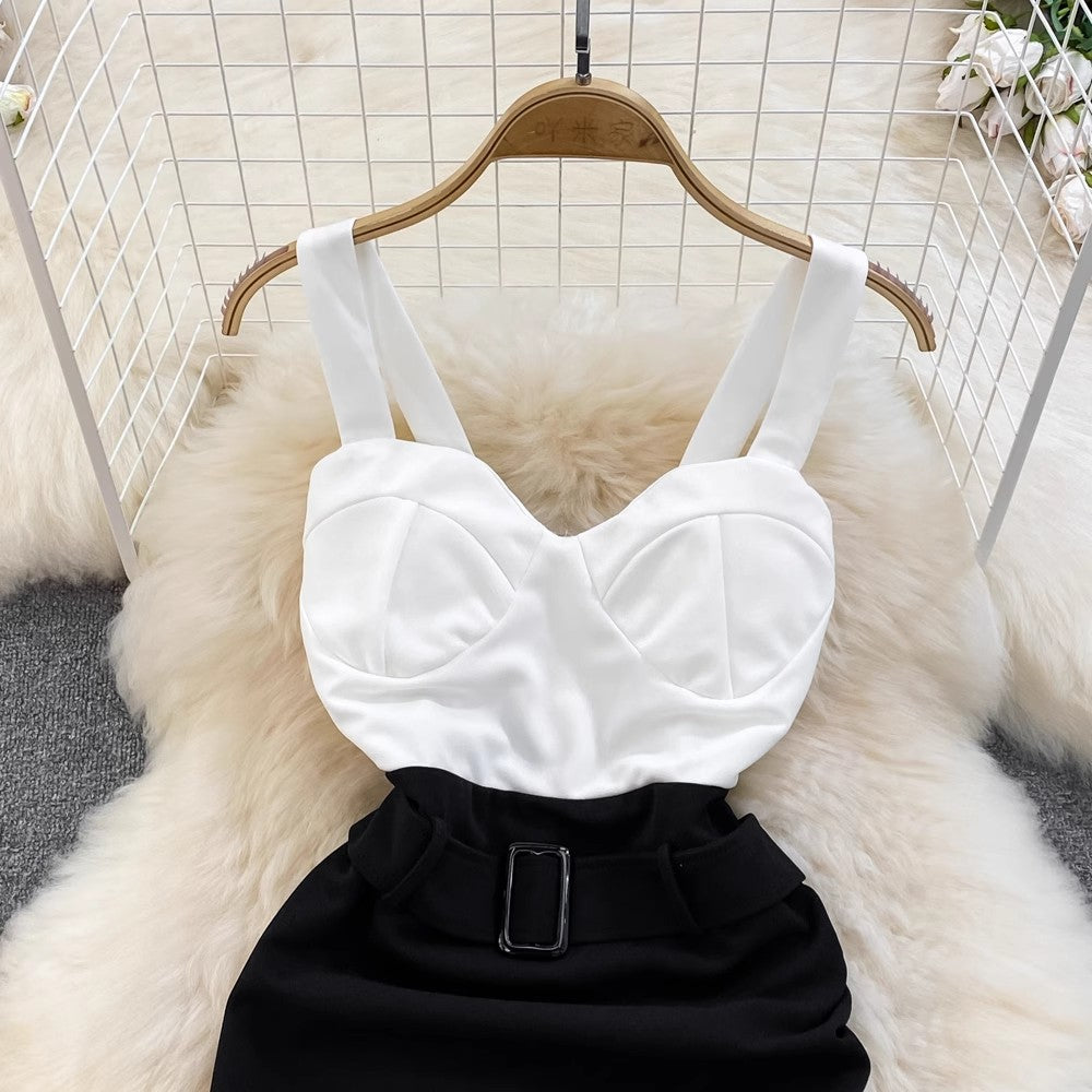 Fashion Sexy Tube Top Suspender Dress Fashion Irregular Dress for Women      S4198