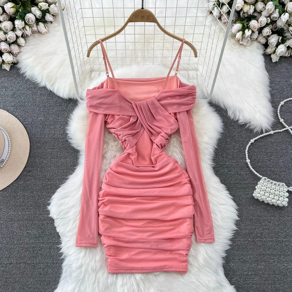 Sexy off-shoulder strapless dress for women     S4015