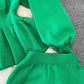 Fashion suit for women round neck knitted top two-piece set        S4123