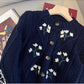 embroidered sweater jacket for women knitted cardigan    S4837