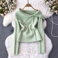 off-shoulder knitted jacket women's casual sweater      S4099