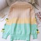Lovely Flowers Long Sleeve Sweater      S4374