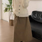 round neck colorful button sweater long-sleeved sweater jacket     S4759