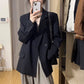 Black suit jacket for women oversize design       S3475