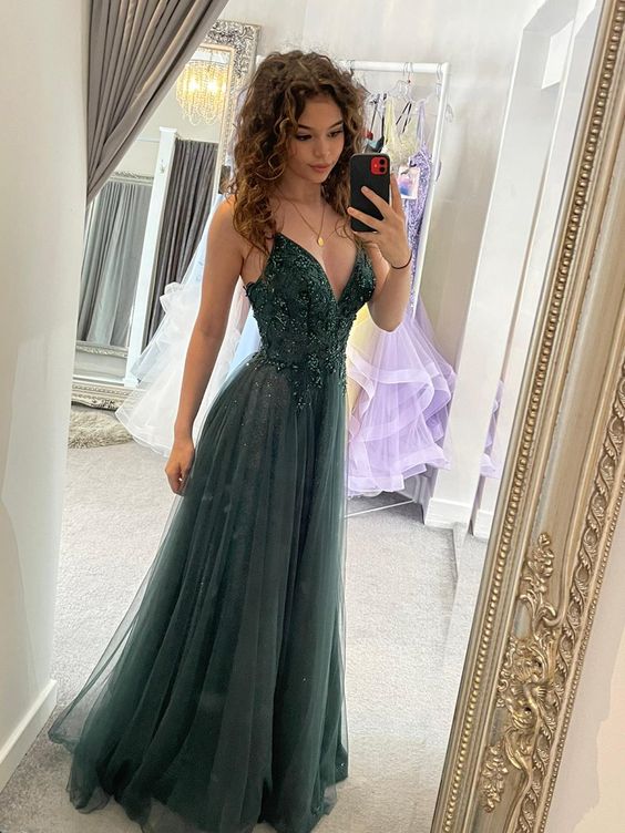 green prom dress Formal Gown      S3780