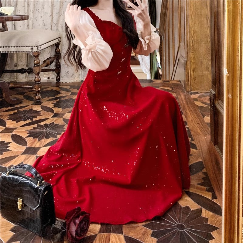 red dress for women plus size   S3464