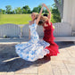 Blue And White Sexy Prom Dress, Long Evening Dress Prom Dresses    S770