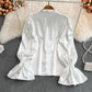 bell-sleeved loose top for women     S3885