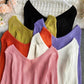 Sweater new v-neck long-sleeved t-shirt women's top      S4180