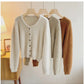 round neck sweater jacket for women soft knitted cardigan     S4809