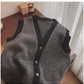 sweater vest new style women's outer knitted vest sleeveless v-neck vest jacket   S4989