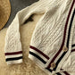 Style V Neckline Loose Sweater Long Sleeve Sweater Sweater Coat Spring And Autumn Clothing      S4369
