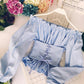 Stylish Off The Shoulder Long Sleeves Slim Top Blouse     S4387