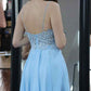 Spaghetti Straps Light Blue A-line Short Homecoming Dress         S3215