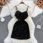 fashion mid-length sequined suit jacket two-piece sexy dress    S4022